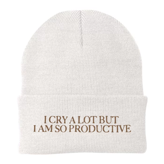 I Cry A Lot But I Am So Productive Knit Cap Winter Beanie