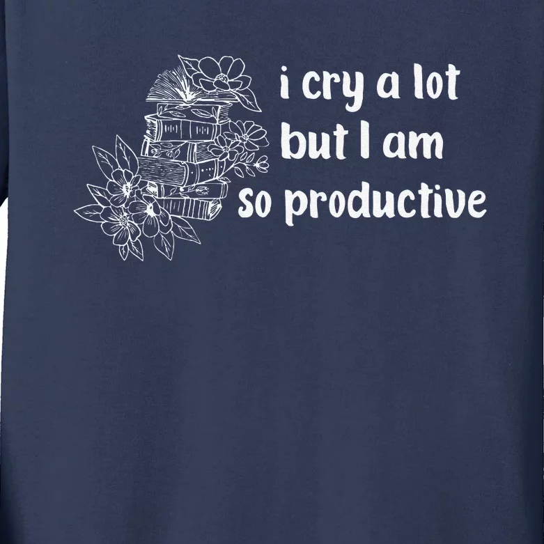 I Cry A Lot But I Am So Productive Country Music Fan Lover Kids Long Sleeve Shirt