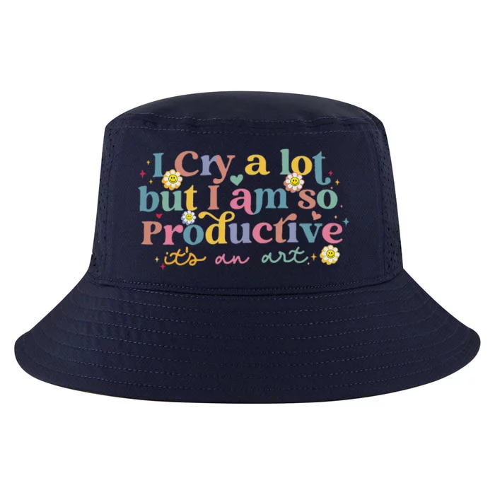 I Cry A Lot But I Am So Productive Cool Comfort Performance Bucket Hat