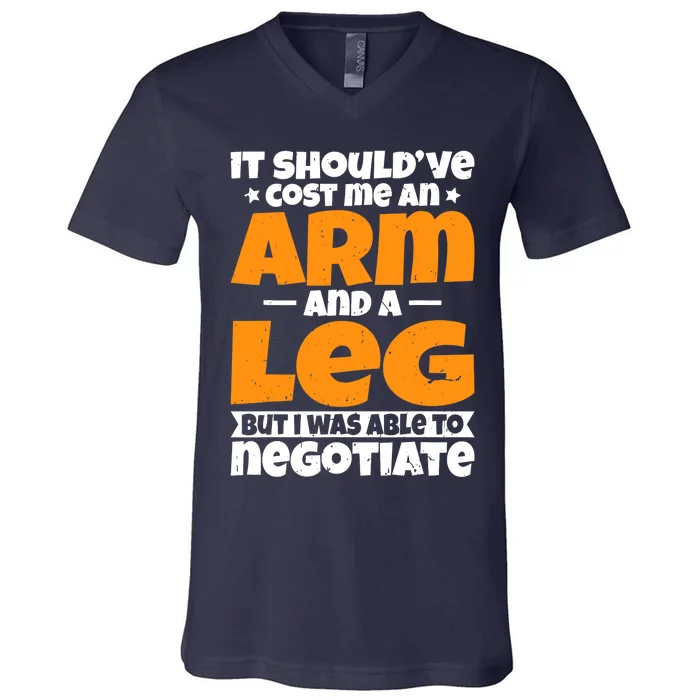 It Cost An Arm And A Leg Funny Amputation Leg Amputee V-Neck T-Shirt