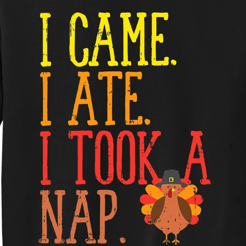 I Came Ate Took Nap Funny Turkey Day Thanksgiving Food Gift Sweatshirt