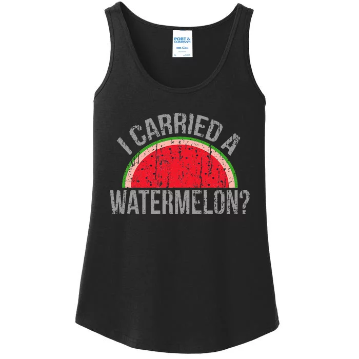 I Carried A Watermelon Funny Dancing For Dancers Ladies Essential Tank