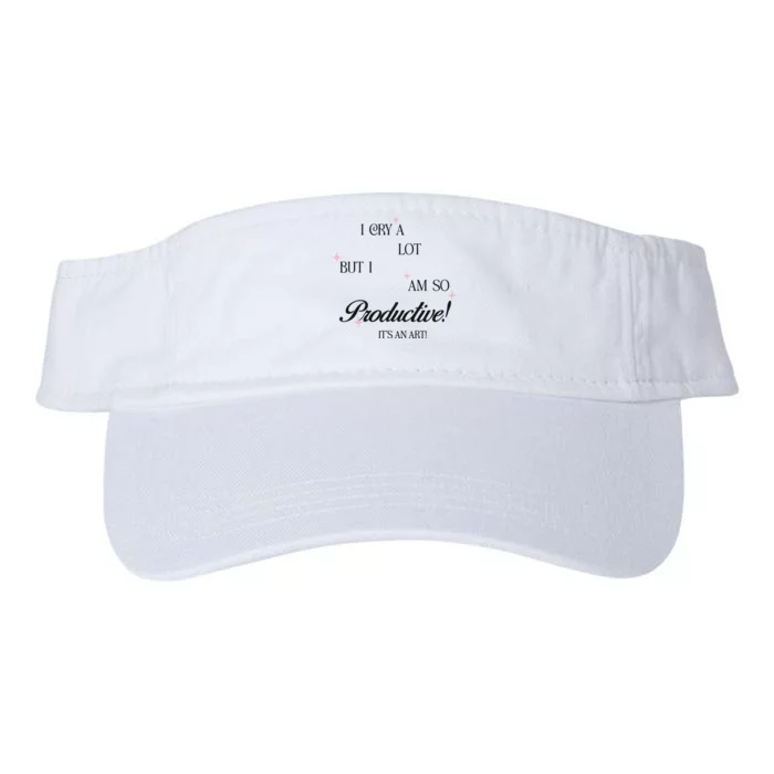 I Cry Alot But I Am So Productive Valucap Bio-Washed Visor