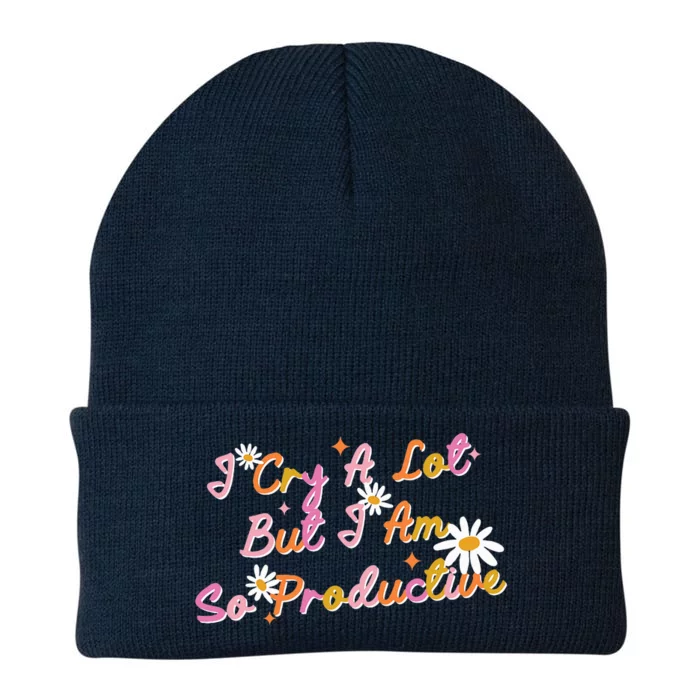 I Cry A Lot But I Am So Productive Knit Cap Winter Beanie