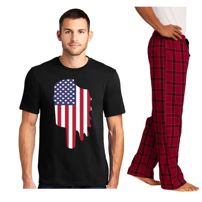 Ice Cream American Flag Popsicle Us Independence Gift Pajama Set