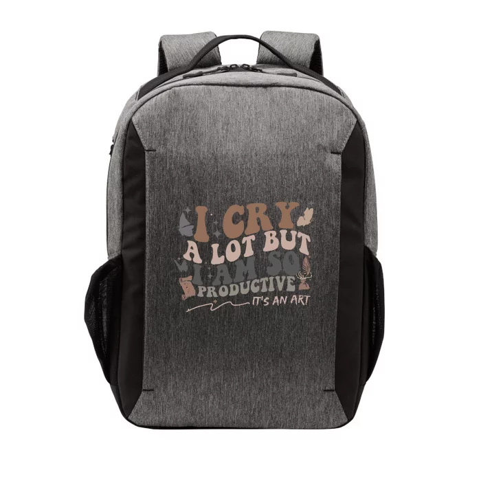 I Cry A Lot But I Am So Productive Trending Meme Vector Backpack