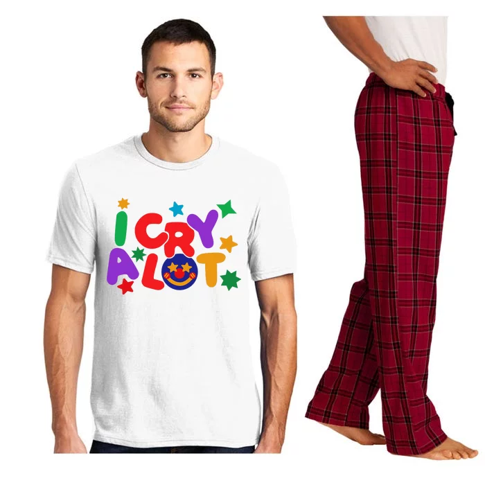 I Cry A Lot Funny Meme Pajama Set