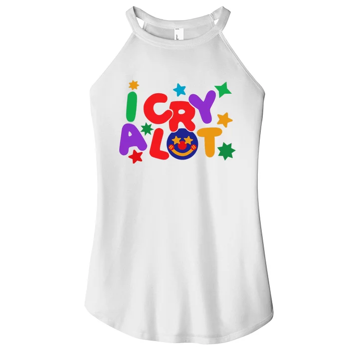 I Cry A Lot Funny Meme Women’s Perfect Tri Rocker Tank