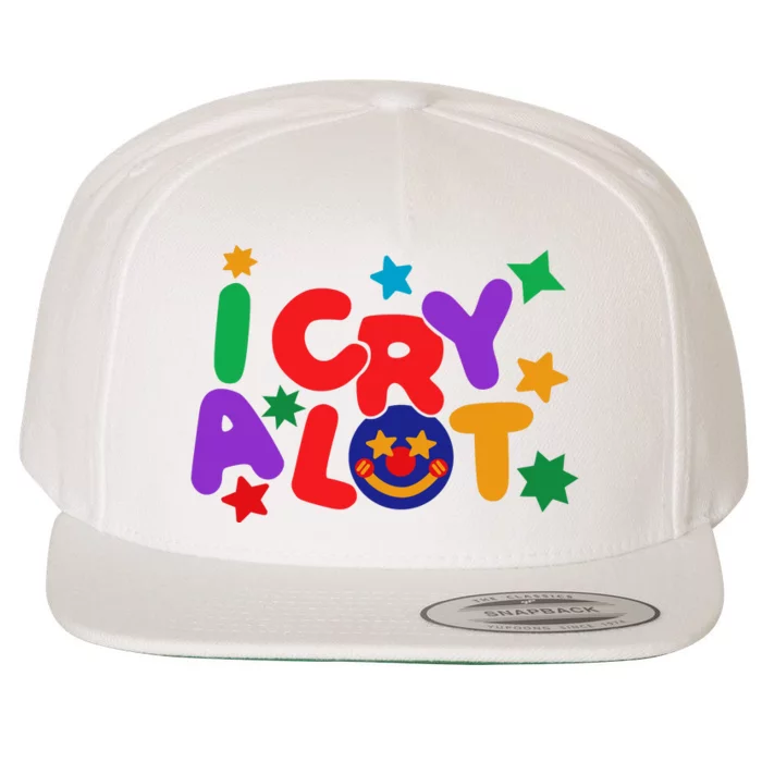 I Cry A Lot Funny Meme Wool Snapback Cap