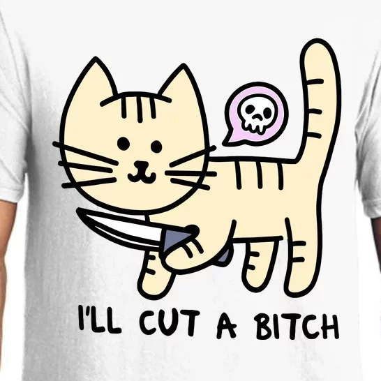 ILl Cut A Bitch Funny Cat Pajama Set