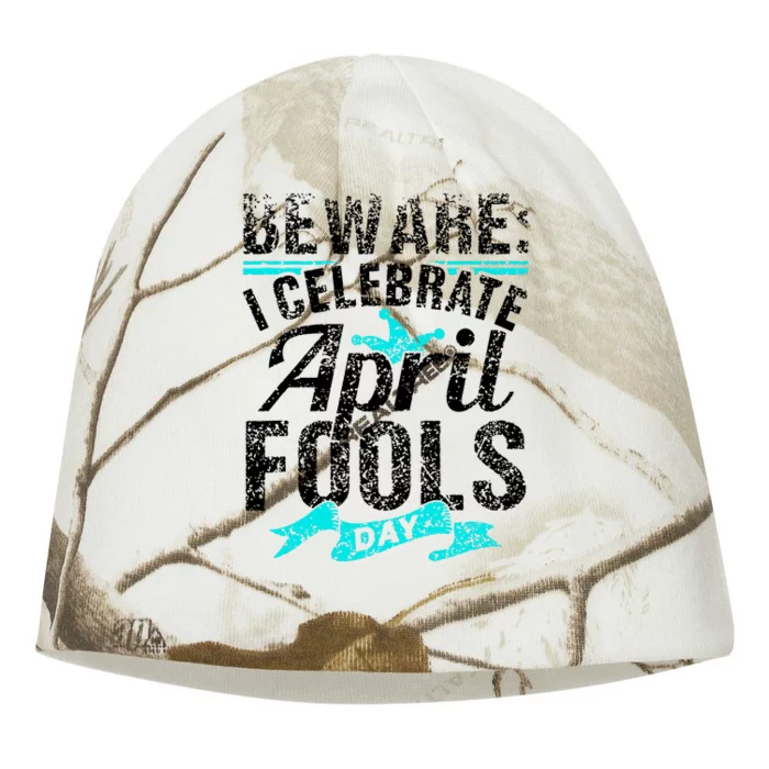 I Celebrate April Fools Day Humor Joke Sarcastic Kati - Camo Knit Beanie