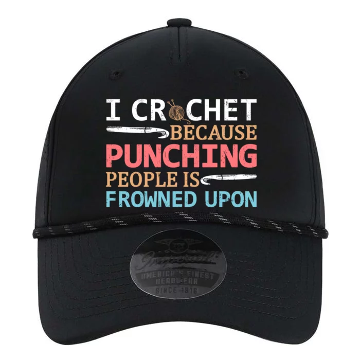 I Crochet Because Punching People Is Frowned Upon Gift Performance The Dyno Cap