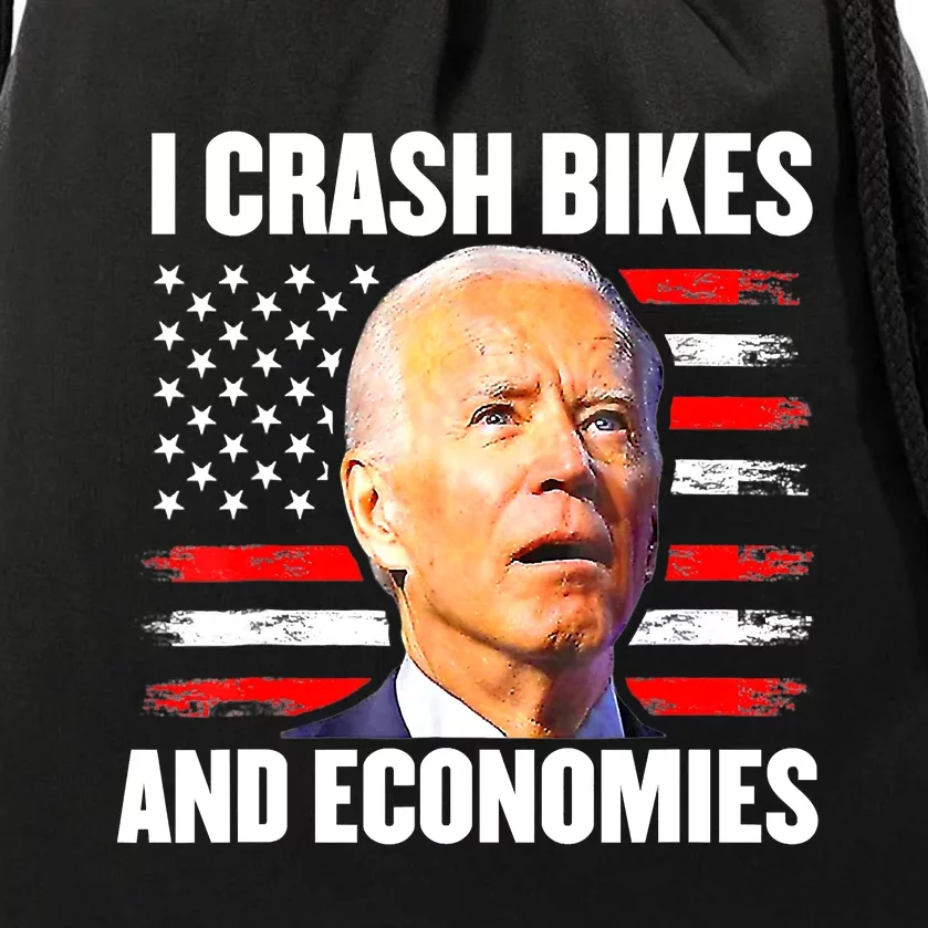 I Crash Bikes And Economies Joe Biden Falling Off Bike Drawstring Bag ...