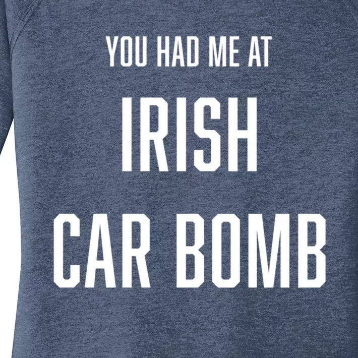 Irish Car Bomb Cocktail Booze Bartender St Patrick's Day Gift Women's Perfect Tri Tunic Long Sleeve Shirt