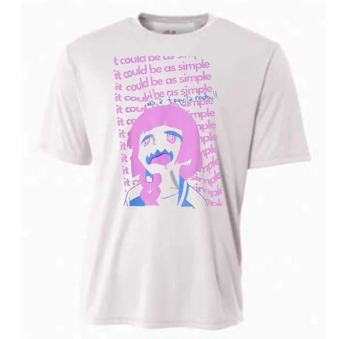 It Could Be As Simple Anime Girl Cooling Performance Crew T-Shirt