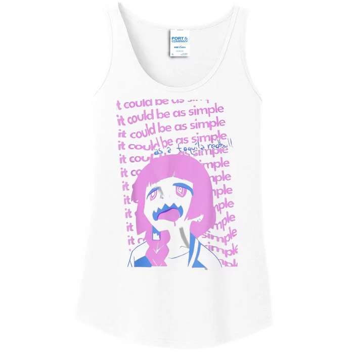 It Could Be As Simple Anime Girl Ladies Essential Tank