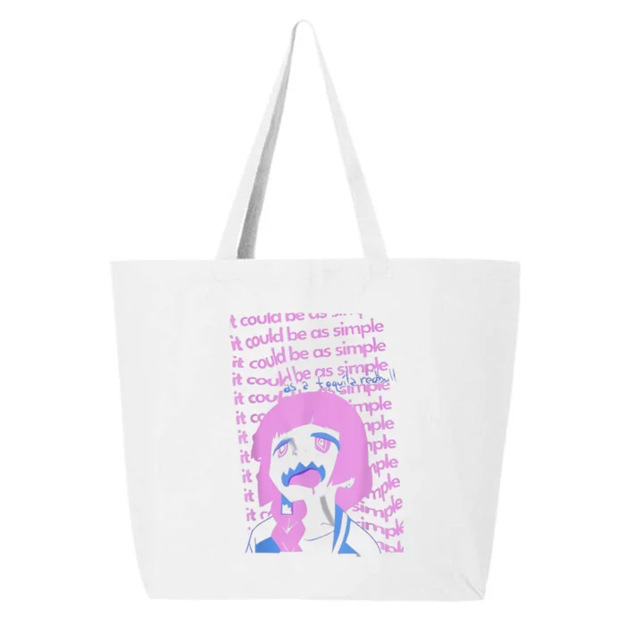 It Could Be As Simple Anime Girl 25L Jumbo Tote