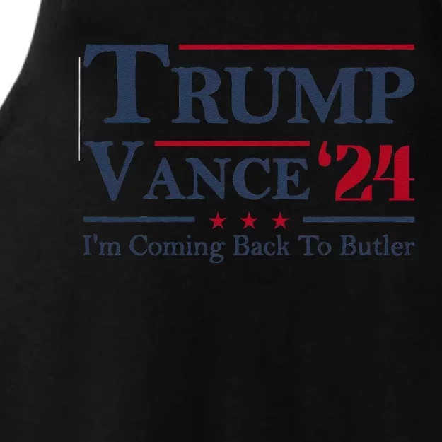 IM Coming Back To Butler Trump Vance 2024 Trump Jd Vance 24 Ladies Tri-Blend Wicking Tank