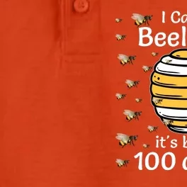 I Can't Beelieve It Is 100 Days | 100 Days Of School Dry Zone Grid Performance Polo