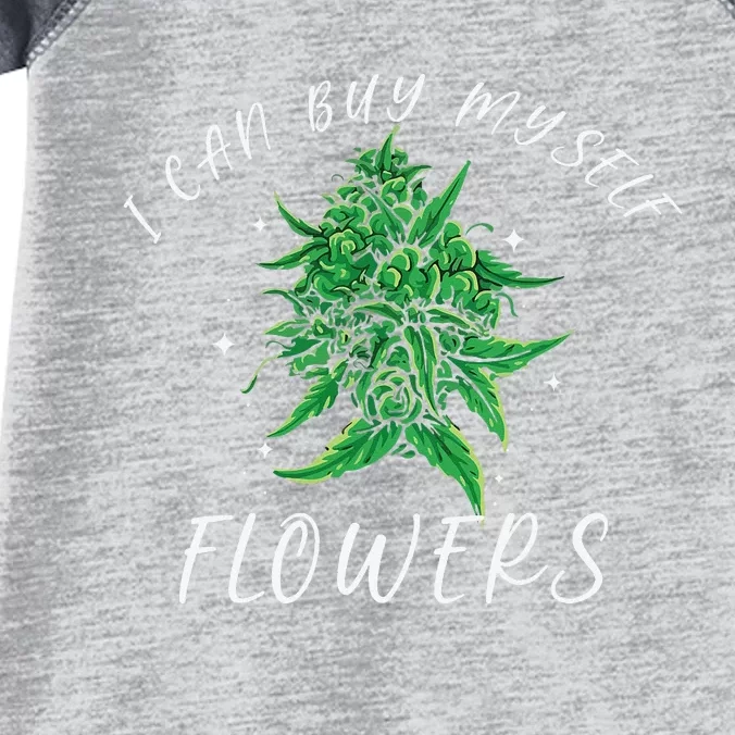 I Can Buy Myself Flowers Weed Funny 420 Day Cannabis Infant Baby Jersey Bodysuit