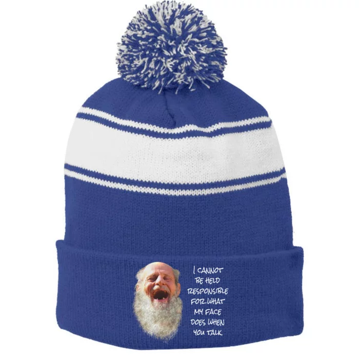 I Cannot Be Held Responsible Funny Sarcastic Gift Idea Great Gift Stripe Pom Pom Beanie