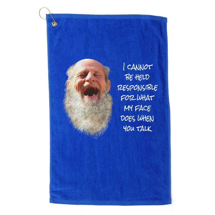 I Cannot Be Held Responsible Funny Sarcastic Gift Idea Great Gift Platinum Collection Golf Towel