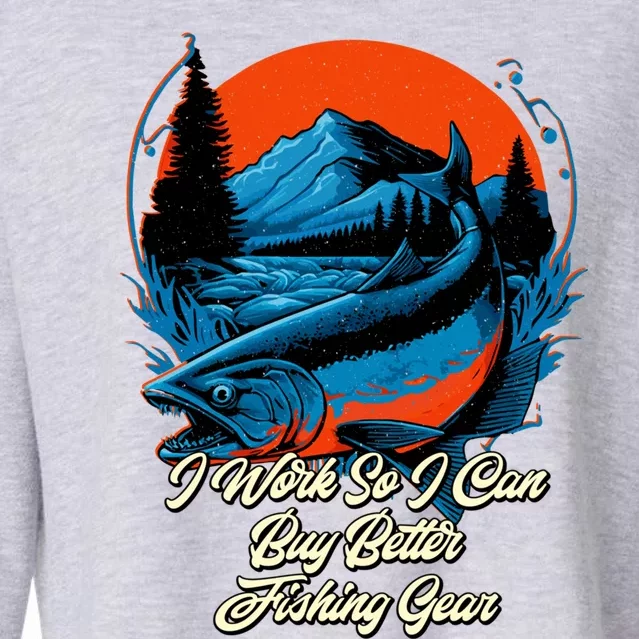 I Can Buy Better Fishing Gear Fisher Hunting Fish Hunter Great Gift Cropped Pullover Crew