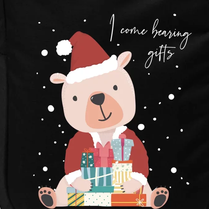 I Come Bearing Funny Gift Funny Christmas Santa Claus Polar Bear Funny Gift Impact Tech Backpack