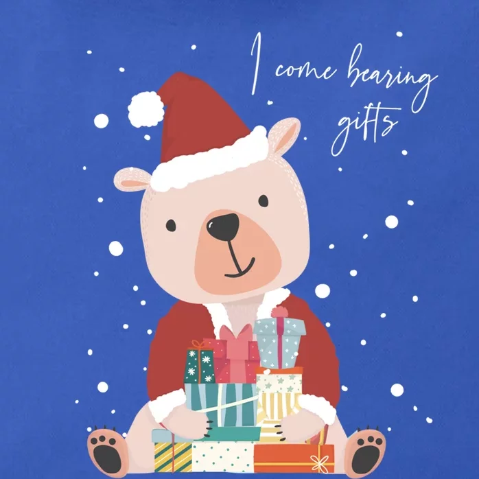 I Come Bearing Funny Gift Funny Christmas Santa Claus Polar Bear Funny Gift Zip Tote Bag