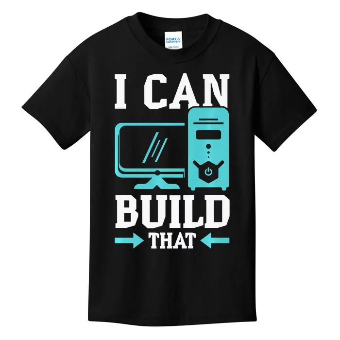 I Can Build That Personal Computer PC Builder Computer Premium Kids T-Shirt