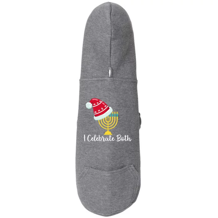 I Celebrate Both Hanukkah Doggie 3-End Fleece Hoodie