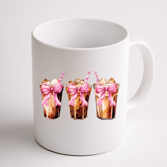 Iced Coffee Bow Front & Back Coffee Mug