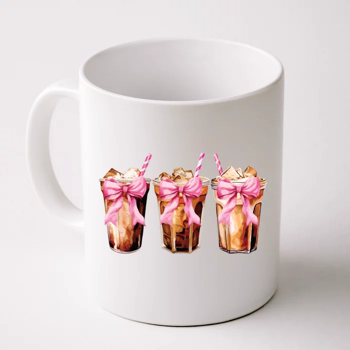 Iced Coffee Bow Front & Back Coffee Mug