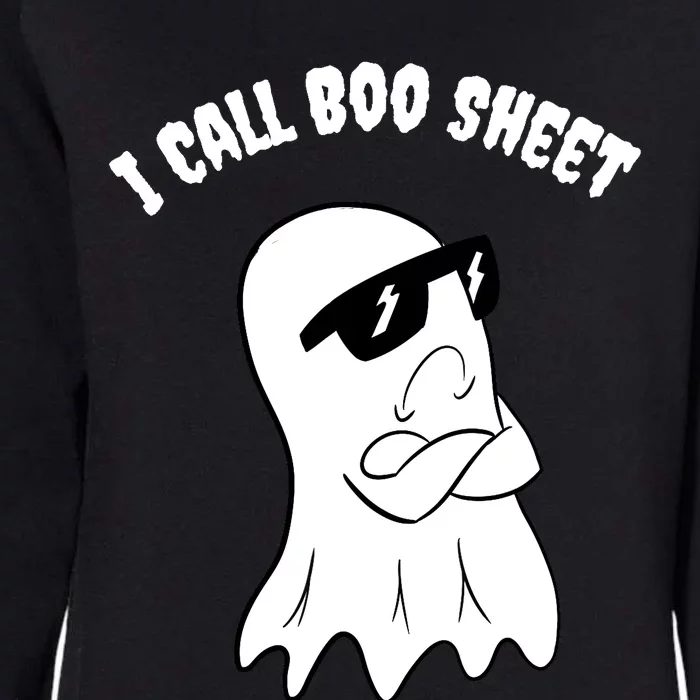 I Call Boo Sheet Halloween Womens California Wash Sweatshirt