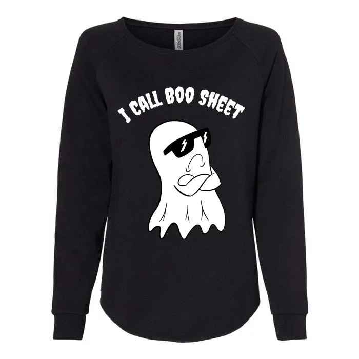 I Call Boo Sheet Halloween Womens California Wash Sweatshirt