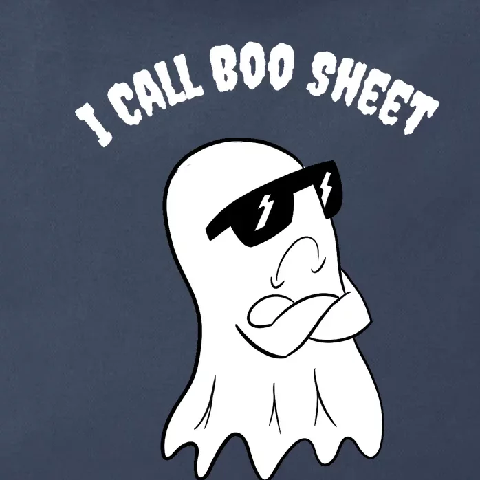 I Call Boo Sheet Halloween Zip Tote Bag