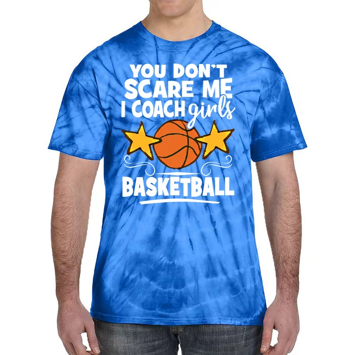 I Coach Basketball Coach Dads Basketball Coaching Gift Tie-Dye T-Shirt