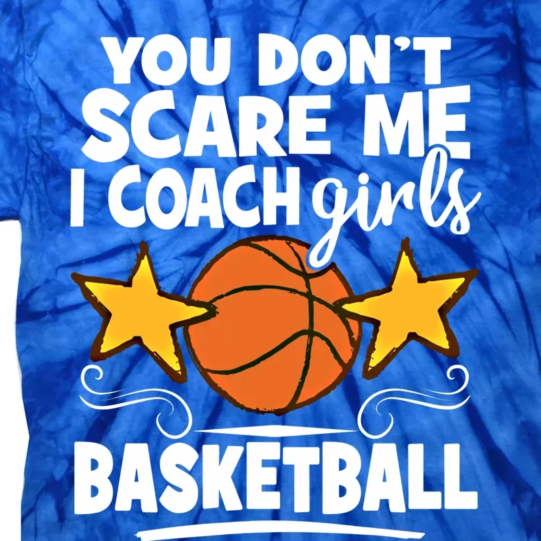 I Coach Basketball Coach Dads Basketball Coaching Gift Tie-Dye T-Shirt