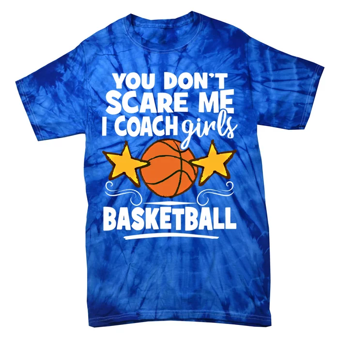 I Coach Basketball Coach Dads Basketball Coaching Gift Tie-Dye T-Shirt