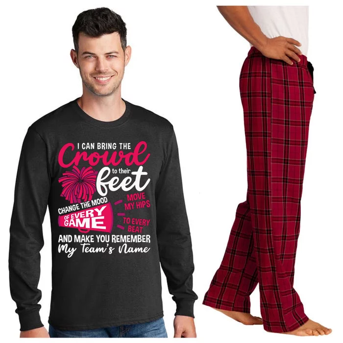 I Can Bring The Crowd To Their Love Cheering Cheerleading Long Sleeve Pajama Set