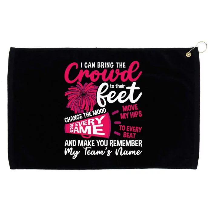 I Can Bring The Crowd To Their Love Cheering Cheerleading Grommeted Golf Towel