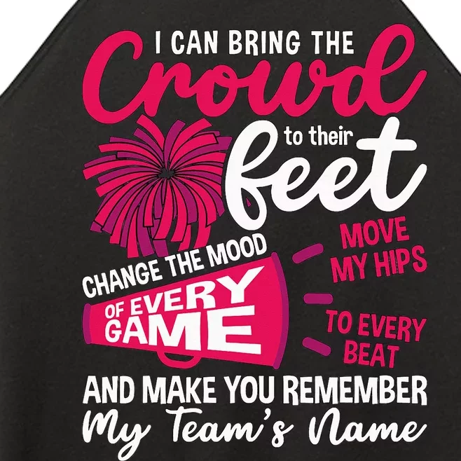 I Can Bring The Crowd To Their Love Cheering Cheerleading Women’s Perfect Tri Rocker Tank