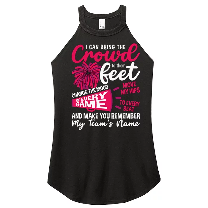 I Can Bring The Crowd To Their Love Cheering Cheerleading Women’s Perfect Tri Rocker Tank