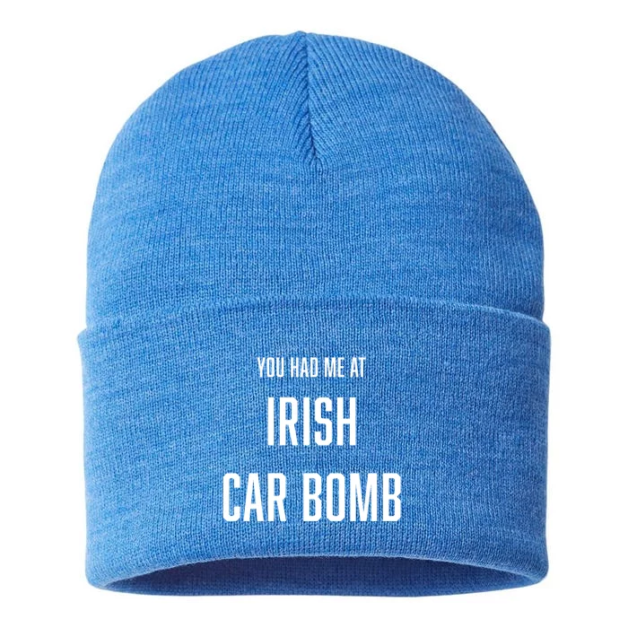 Irish Car Bomb Cocktail Booze Bartender St Patrick's Day Gift Sustainable Knit Beanie