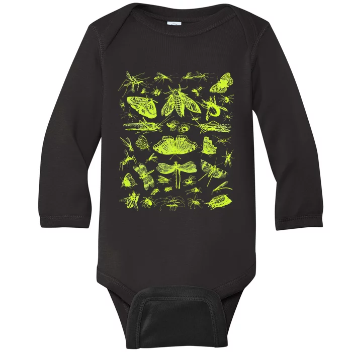 Insect Collection Bugs Entomologists Baby Long Sleeve Bodysuit