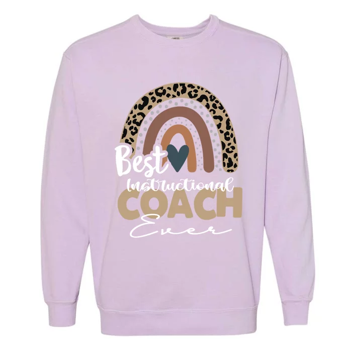 Insructional Coach Boho Rainbow Teacher Appreciation Meaningful Gift Garment-Dyed Sweatshirt