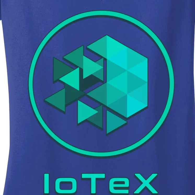 Iotex Crypto Blockchain Hodl Iotx Coin Decentralized Finance Gift Women's V-Neck T-Shirt