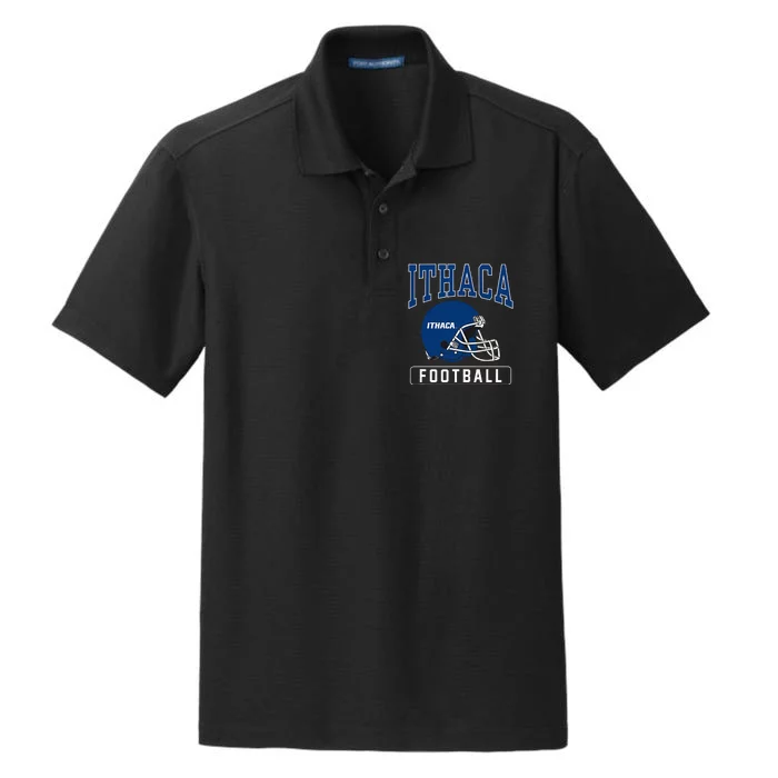 Ithaca College Bombers Football Helmet Dry Zone Grid Performance Polo