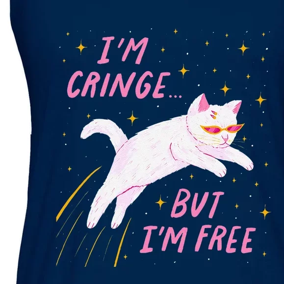 IM Cringe But IM Free Funny Ladies Essential Flowy Tank