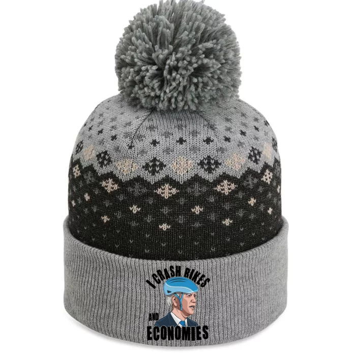 I Crash Bikes And Economies Anti Biden The Baniff Cuffed Pom Beanie